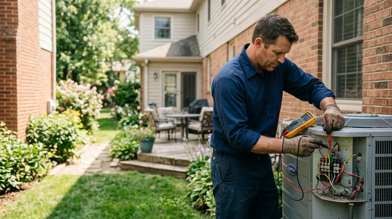 HVAC technician working near Ogema, WI